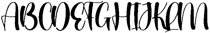 Hearty Regular otf (400) Font UPPERCASE