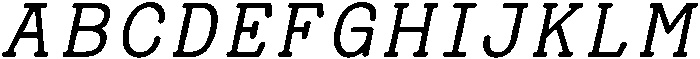 Heaven Mono Italic otf (400) Font