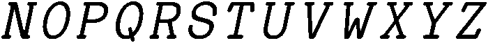Heaven Mono Italic otf (400) Font UPPERCASE