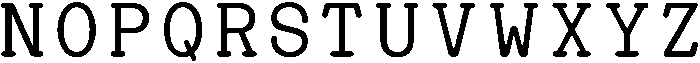 Heaven Mono Regular otf (400) Font UPPERCASE