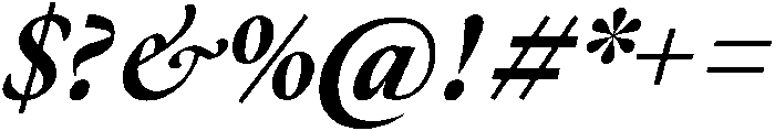 Heavy Italic otf (800) Font OTHER CHARS