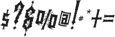 Heavytal Italic otf (800) Font OTHER CHARS