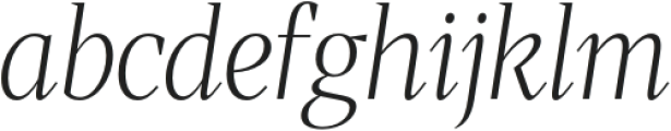 Hecate Thin Italic otf (100) Font LOWERCASE