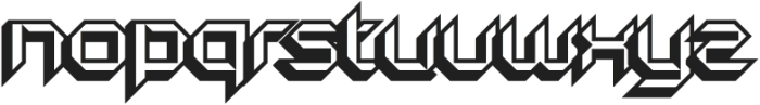 Hecolle Extrude Left otf (400) Font LOWERCASE