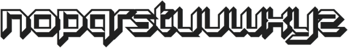 Hecolle Extrude Right otf (400) Font LOWERCASE