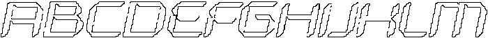Hecolle Pixel Outline otf (400) Font UPPERCASE