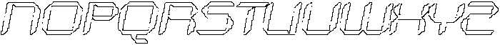 Hecolle Pixel Outline otf (400) Font UPPERCASE
