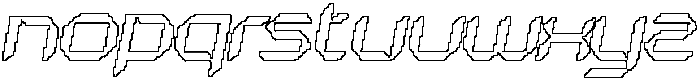 Hecolle Pixel Outline otf (400) Font LOWERCASE