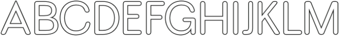 Heily Rounded Outline otf (400) Font UPPERCASE