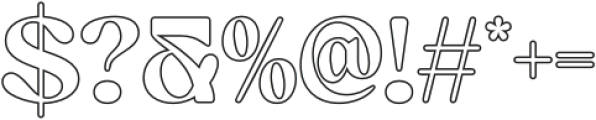 Helavite Outline otf (400) Font OTHER CHARS