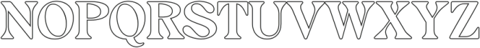 Helavite Outline otf (400) Font UPPERCASE