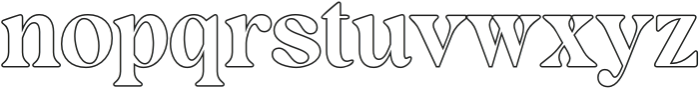 Helavite Outline otf (400) Font LOWERCASE