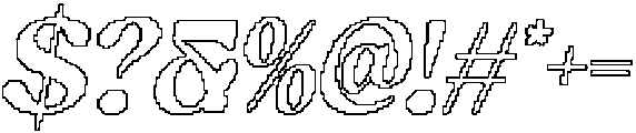 Helavite Pixel Outline otf (400) Font OTHER CHARS