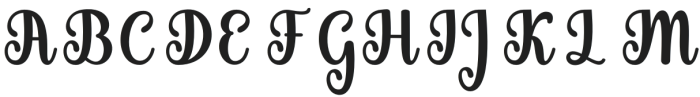 Heligan Script Regular otf (400) Font UPPERCASE