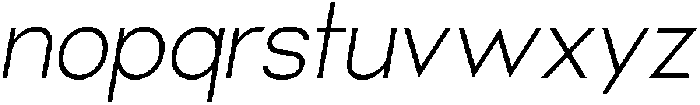 Helix Thin-Italic otf (100) Font LOWERCASE