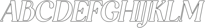 HellaInstegraOutlineItalic-Rg otf (400) Font UPPERCASE