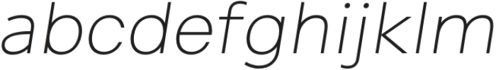 Hellauw Thin Italic otf (100) Font LOWERCASE