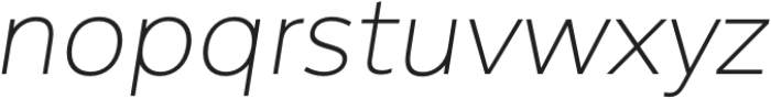 Hellauw Thin Italic otf (100) Font LOWERCASE