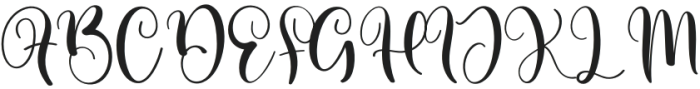 Hello Amanda Regular otf (400) Font UPPERCASE