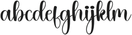 Hello Angela Regular otf (400) Font LOWERCASE