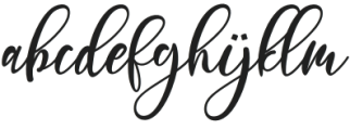 Hello Bunga Script Regular otf (400) Font LOWERCASE