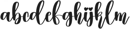Hello Calligraphys Regular otf (400) Font LOWERCASE