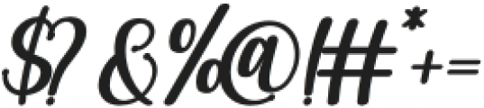 Hello Cattia Bold Italic otf (700) Font OTHER CHARS
