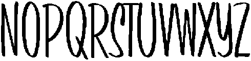 Hello Cutesy Regular otf (400) Font UPPERCASE