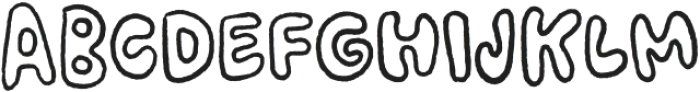 Hello-Goops Outlines otf (400) Font LOWERCASE