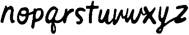 Hello-Organic Hand Regular otf (400) Font LOWERCASE