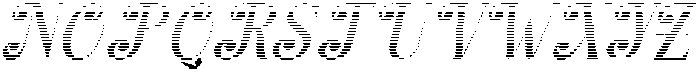 Hello Rainbow Hatching Slant 14 Regular otf (400) Font UPPERCASE