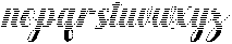 Hello Rainbow Hatching Slant 14 Regular otf (400) Font LOWERCASE