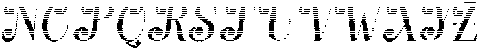 Hello Rainbow Hatching Slant 6 Regular otf (400) Font UPPERCASE