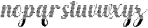 Hello Rainbow Hatching Slant 8 Regular otf (400) Font LOWERCASE