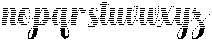 Hello Rainbow Hatching Slant Regular otf (400) Font LOWERCASE