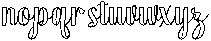 Hello Rainbow Outline Bold Regular otf (700) Font LOWERCASE