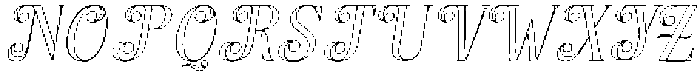 Hello Rainbow Outline Slant 10 Regular otf (400) Font UPPERCASE