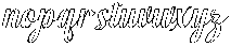 Hello Rainbow Outline Slant 14 Regular otf (400) Font LOWERCASE