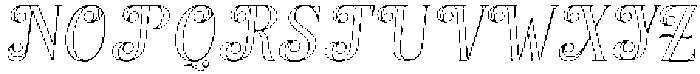 Hello Rainbow Outline Slant 6 Regular otf (400) Font UPPERCASE