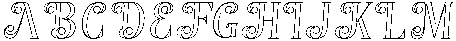 Hello Rainbow Outline Slant Regular otf (400) Font UPPERCASE