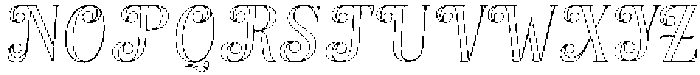 Hello Rainbow Outline Slant Regular otf (400) Font UPPERCASE