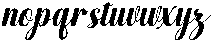 Hello Rainbow Slant 14 Regular otf (400) Font LOWERCASE