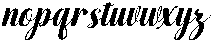 Hello Rainbow Slant 16 Regular otf (400) Font LOWERCASE