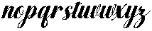 Hello Rainbow Slant 20 Regular otf (400) Font LOWERCASE