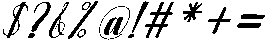 Hello Rainbow Slant 24 Regular otf (400) Font OTHER CHARS