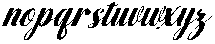 Hello Rainbow Slant 26 Regular otf (400) Font LOWERCASE