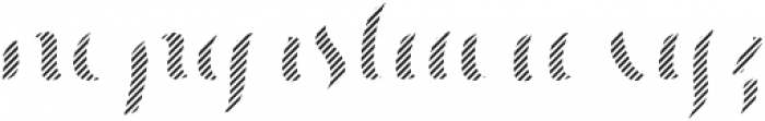 Hello Script Striped Fill otf (400) Font LOWERCASE