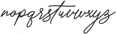 Hello Signature Regular otf (400) Font LOWERCASE