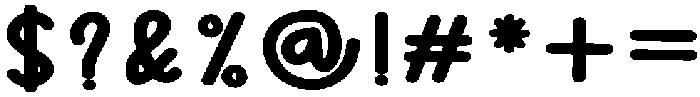 Hello Thick Regular otf (400) Font OTHER CHARS