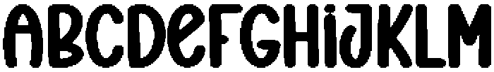 Hello Thick Regular otf (400) Font UPPERCASE